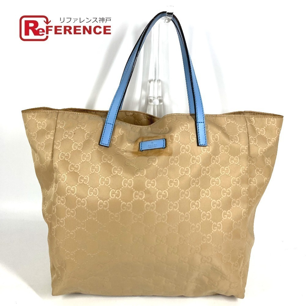 GUCCI GG Bag Tote Shoulder Handbag Beige